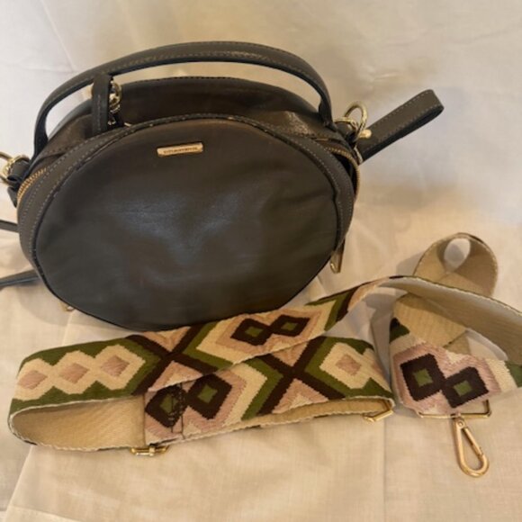 Brahmin Smooth Leather Topsail Crossbody Bag Olive Green - Picture 10 of 10